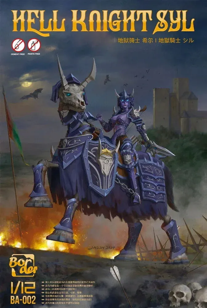 Figurka Border Model BA002 Hell Knight Syl v měřítku 1/12 s koněm Hell Knight