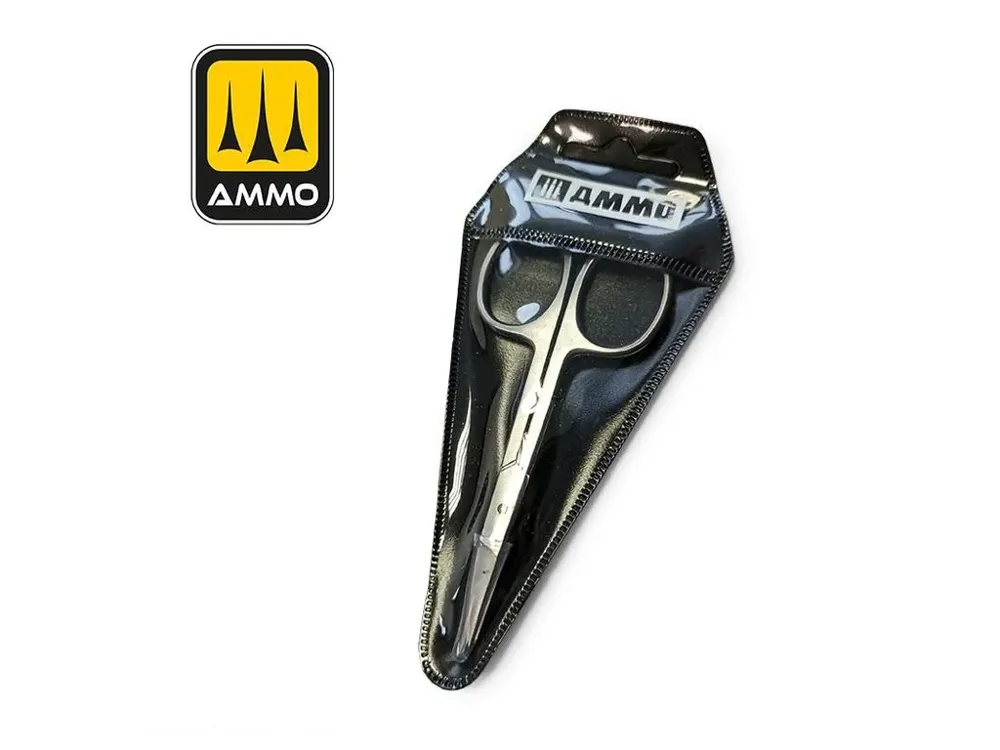 Zahnuté modelářské nůžky AMMO Mig A.MIG-8541 Curved Scissors