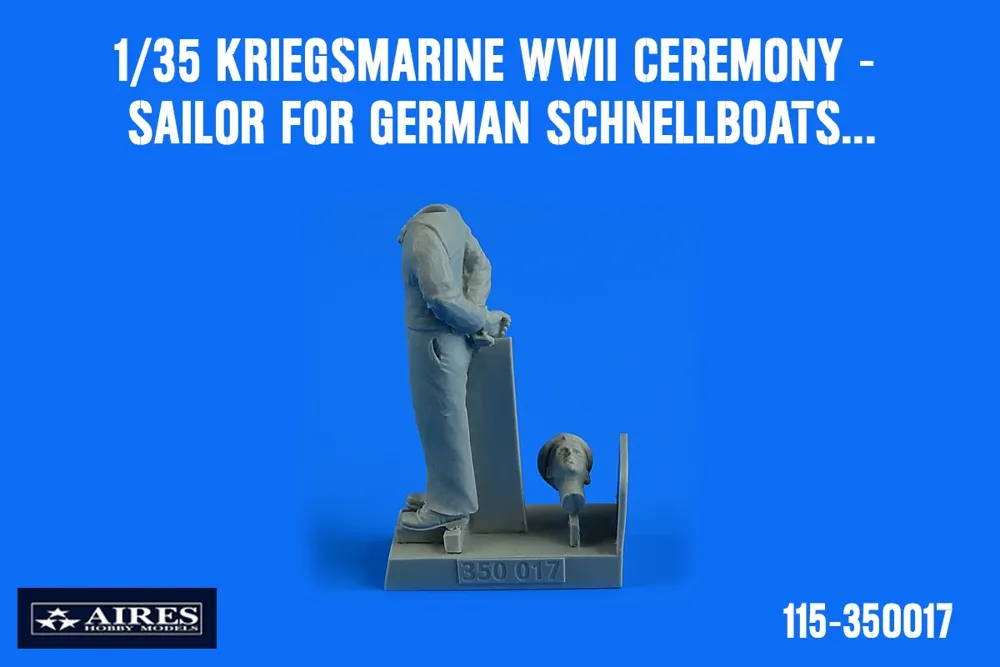 Resinová figurka Aires 350017 Kriegsmarine WWII Ceremony, námořník v měřítku 1/35