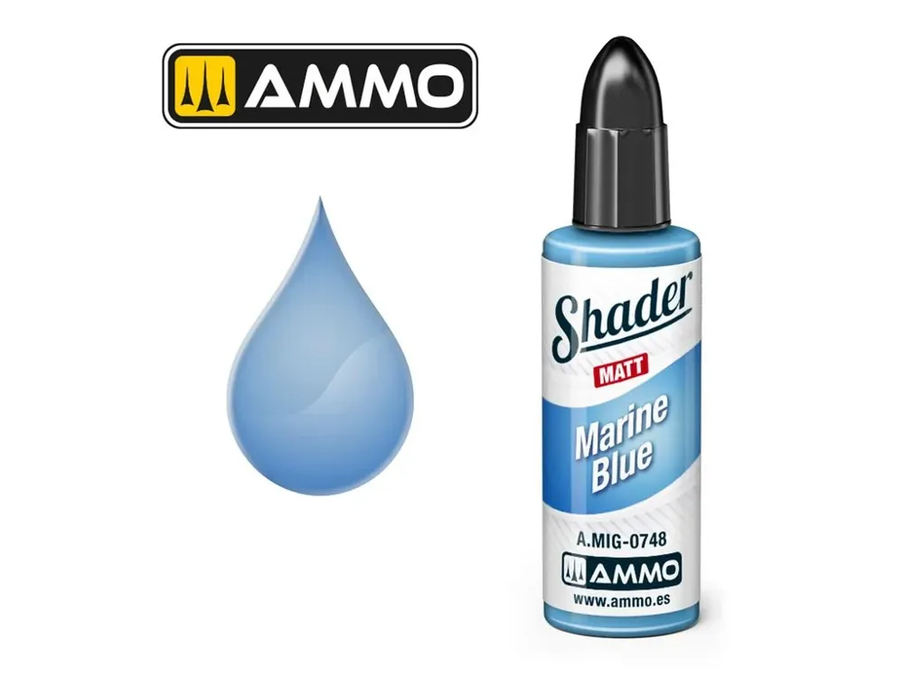Lahvička AMMO Mig A.MIG-0748 MATT SHADER námořní modrá (Marine Blue) 10 ml