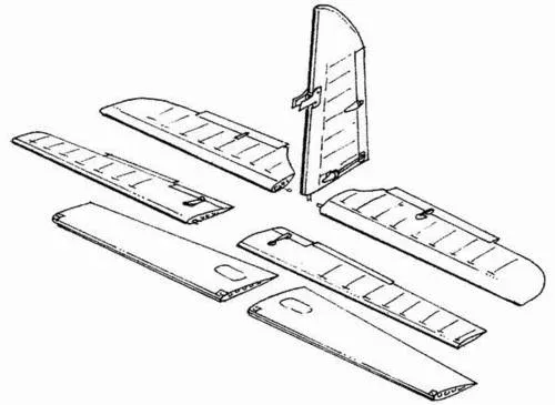 Resinová sada řídicích ploch CMK 4006 pro Me 410 B v měřítku 1/48