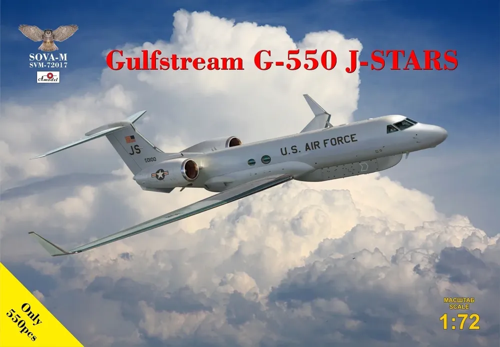Krabice plastikové stavebnice Sova-M SVM-72017 Gulfstream G-550 J-STARS v měřítku 1/72