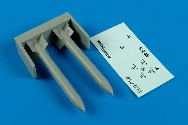 Resinová sada Aires 480028 sovětské rakety vzduch-země S-24-B v měřítku 1/48