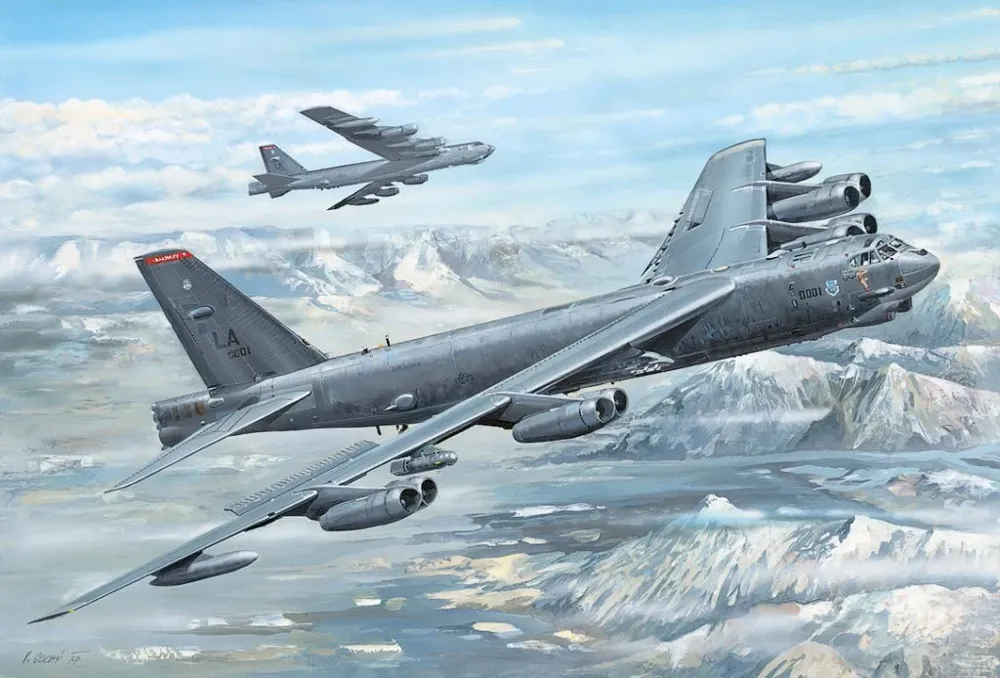 Multimediální stavebnice HPH Models 1/48 B-52 Stratofortress – laminátové, resinové a fotoleptané díly