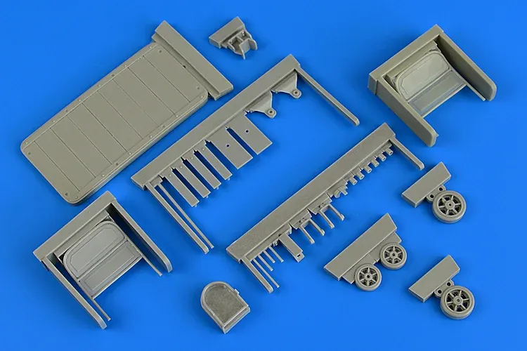 Doplněk Aires 320101 v měřítku 1/32 — americký dvoutunový přívěs s dřevěnou podlahou