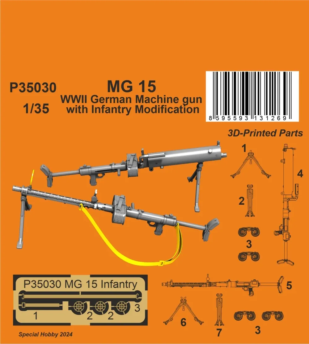 Resinový doplněk CMK P35030 kulomet MG 15 v pěchotní úpravě v měřítku 1/35