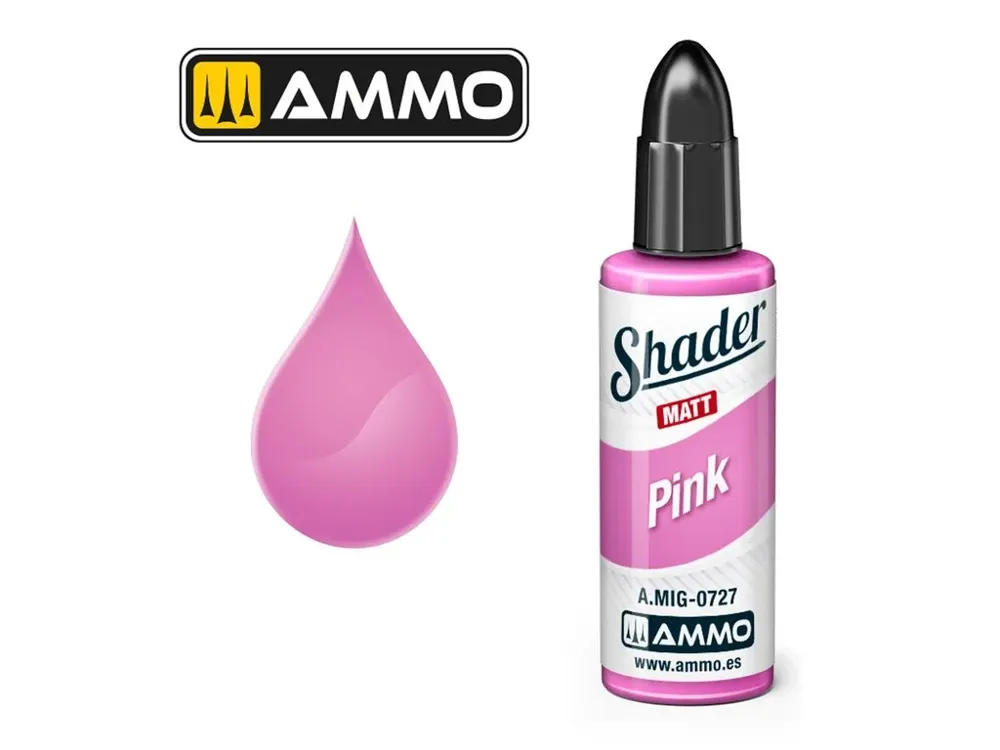 Lahvička AMMO Mig A.MIG-0727 Matt Shader růžová (Pink) 10 ml