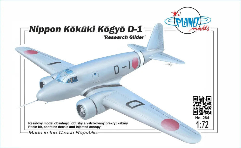 Resinová stavebnice CMK PLT284 Nippon Kōkūki Kōgyō D-1 Research Glider