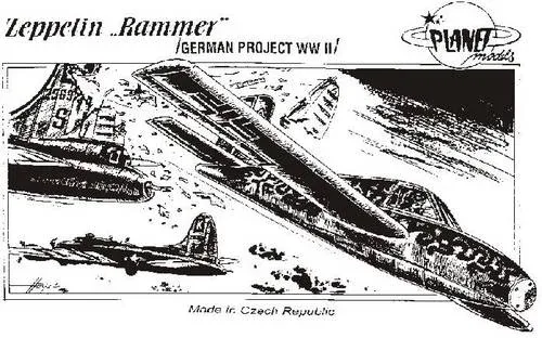Resinová stavebnice CMK PLT029 Zeppelin Rammer v měřítku 1/48 – krabice a resinové díly