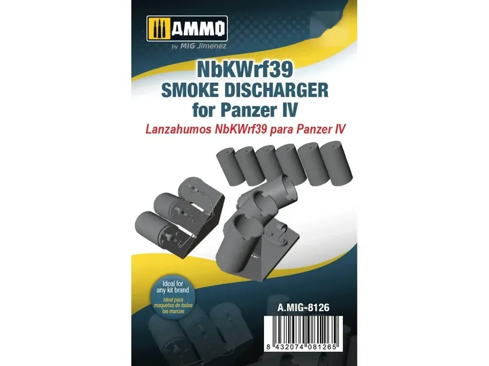 Detailní sada AMMO Mig AMIG8126 NbKWrf39 kouřové granátomety pro Panzer IV v měřítku 1/35