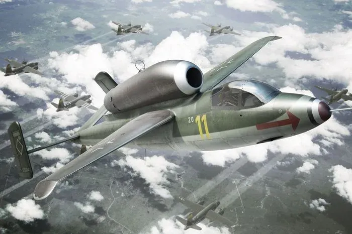 Krabice stavebnice Brengun BRP144003 Heinkel He-162A v měřítku 1/144