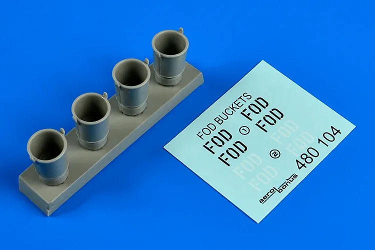 Resinový doplněk Aires 480104 FOD buckets v měřítku 1/48 – kryty vstupů vzduchu