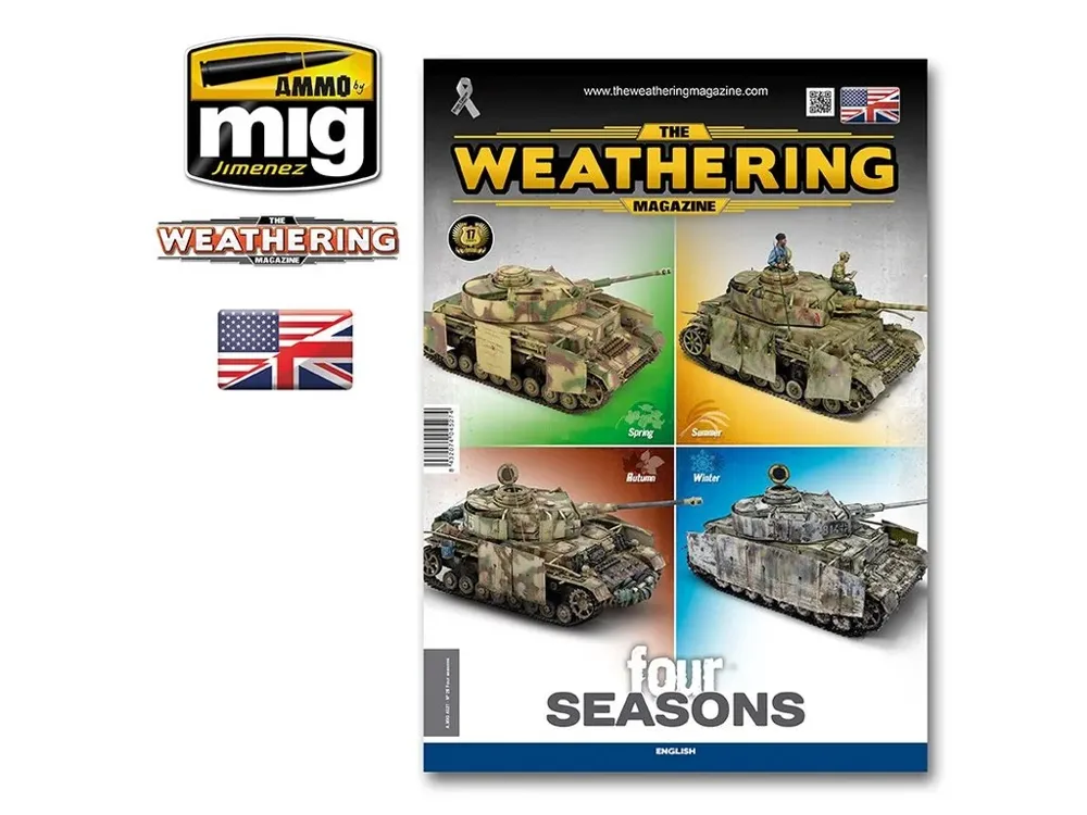 Obálka magazínu AMMO Mig The Weathering Magazine #28 Four Seasons v angličtině