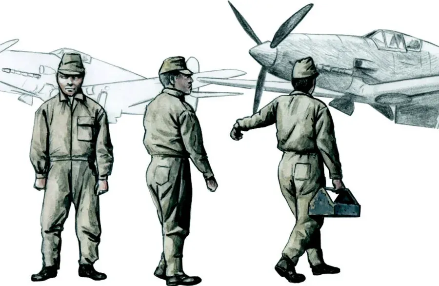 Resinové figurky CMK F72290 mechanici japonského armádního letectva v měřítku 1/72, 3 kusy