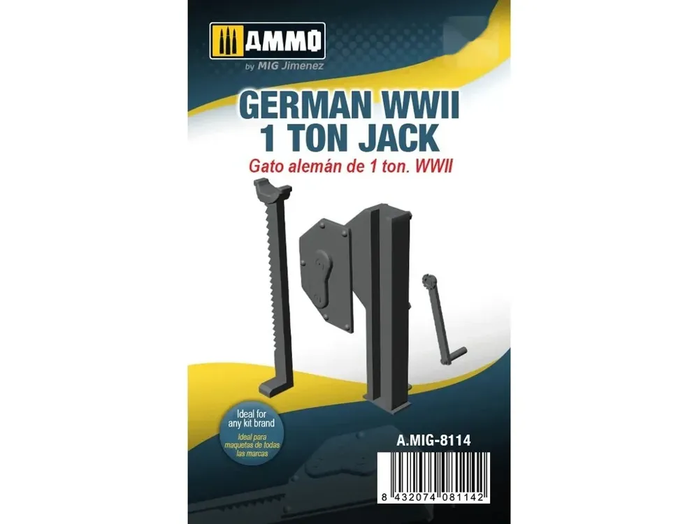 Detailní doplněk AMMO Mig AMIG8114 německý zvedák 1 t WWII v měřítku 1/35