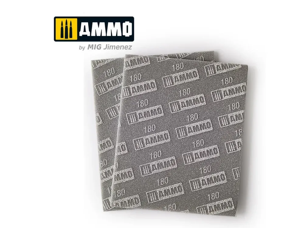 Brusná houbička AMMO Mig 8556 se zrnitostí 180, balení 2 ks