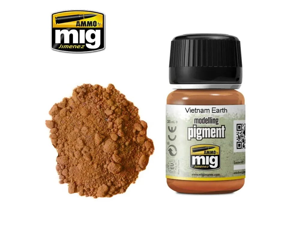 Dóza suchého pigmentu AMMO Mig A.MIG-3022 Vietnam Earth 35 ml