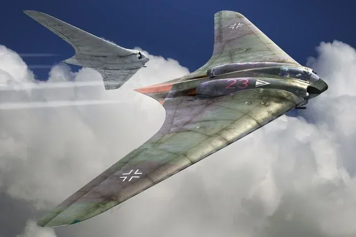 Krabice plastikové stavebnice Brengun BRP144007 Horten Ho-229A v měřítku 1/144