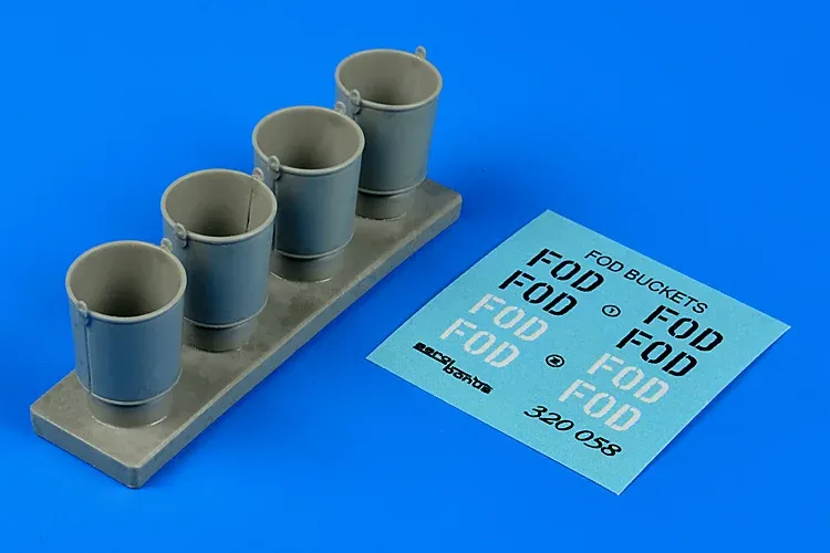 Doplňková sada Aires 320058 FOD buckets 1/32 – kryty vstupů vzduchu pro modely letadel