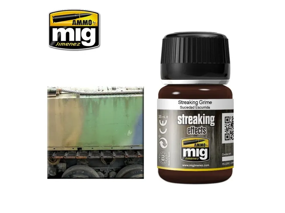 Lahvička enamelového efektu AMMO Mig A.MIG-1203 Streaking Grime 35 ml