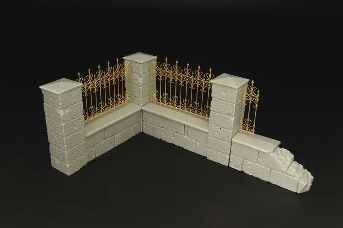 Detailní set Hauler HLU35106 zámecký plot 1/35 – resinové díly a fotolept