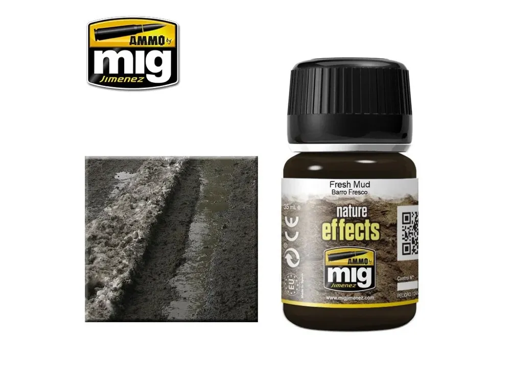 Kelímek weathering efektu AMMO Mig 1402 Fresh Mud pro čerstvé bláto, 35 ml