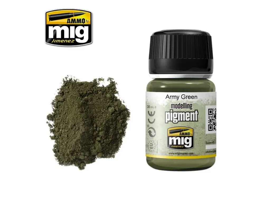Dóza pigmentu AMMO Mig A.MIG-3019 armádní zelená (Army Green) 35 ml