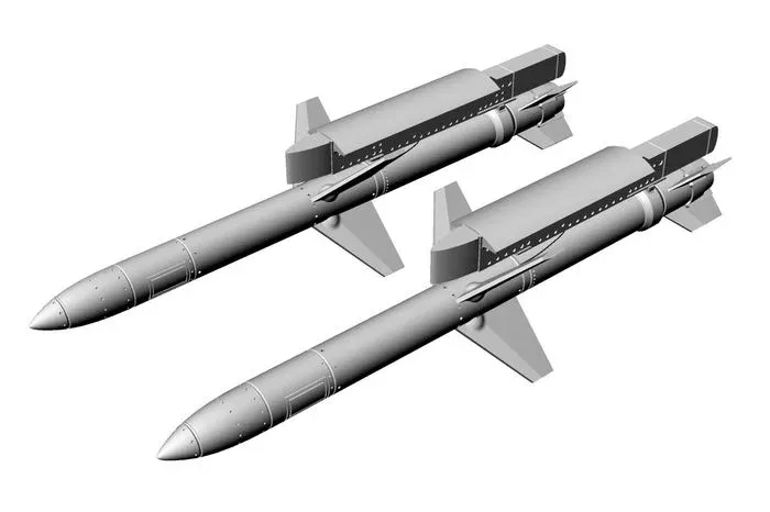 Resinová sada Brengun BRL48152 AGM-45 Shrike v měřítku 1/48 – díly americké rakety