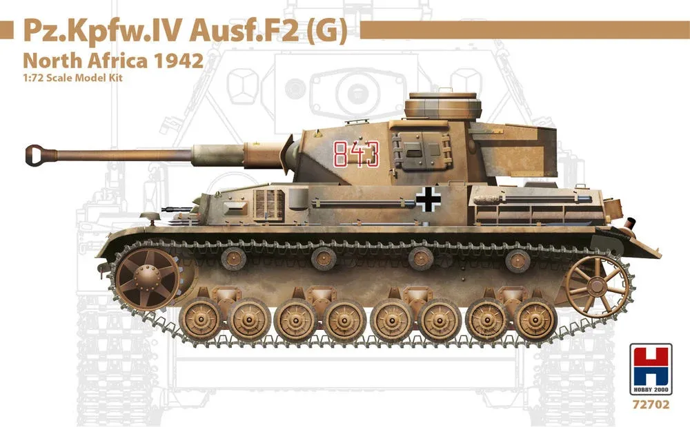 Krabice stavebnice Hobby 2000 H2K72702 Pz.Kpfw.IV Ausf.F2 (G) North Africa 1942 v měřítku 1/72