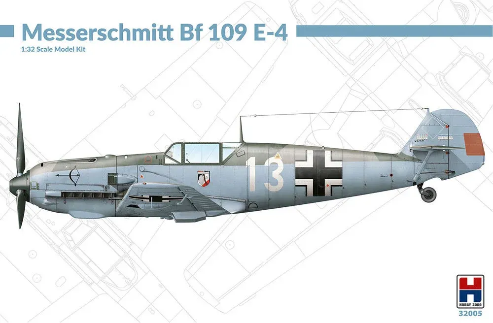 Krabice stavebnice Hobby 2000 Messerschmitt Bf 109 E-4 v měřítku 1/32