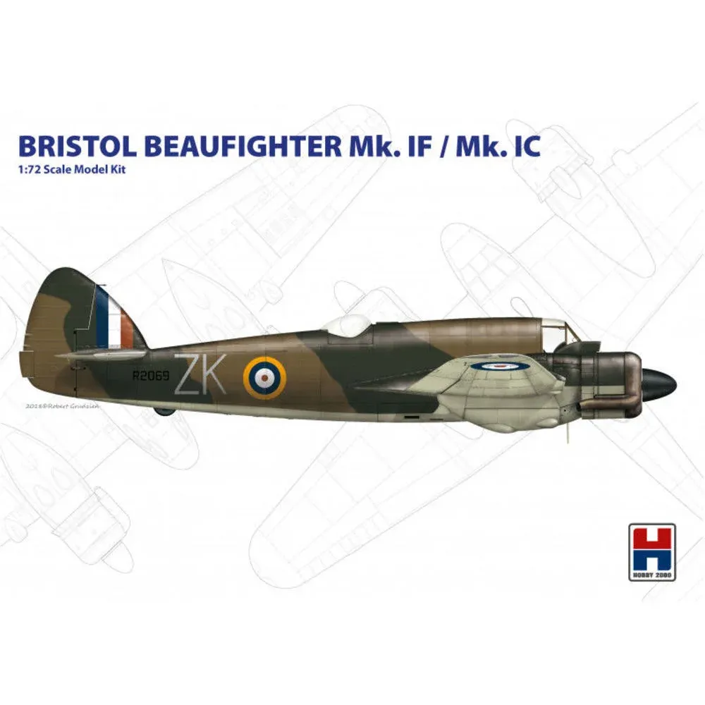 Krabice stavebnice Hobby 2000 H2K72002 Bristol Beaufighter Mk. IF/IC v měřítku 1/72