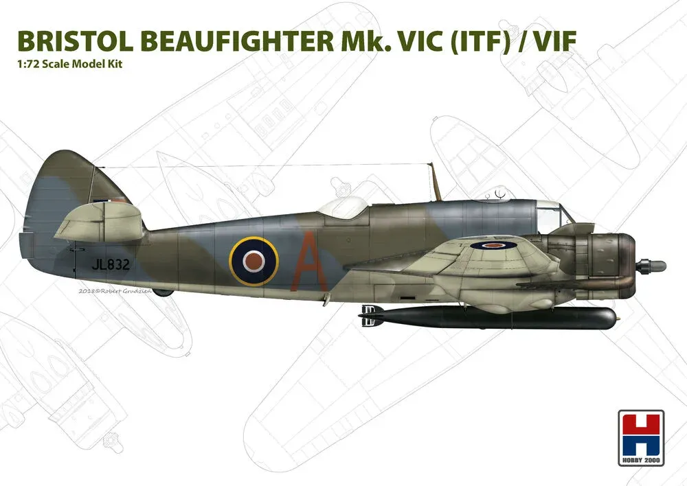 Krabice stavebnice Hobby 2000 1/72 Beaufighter Mk. VIC (ITF) / VIF