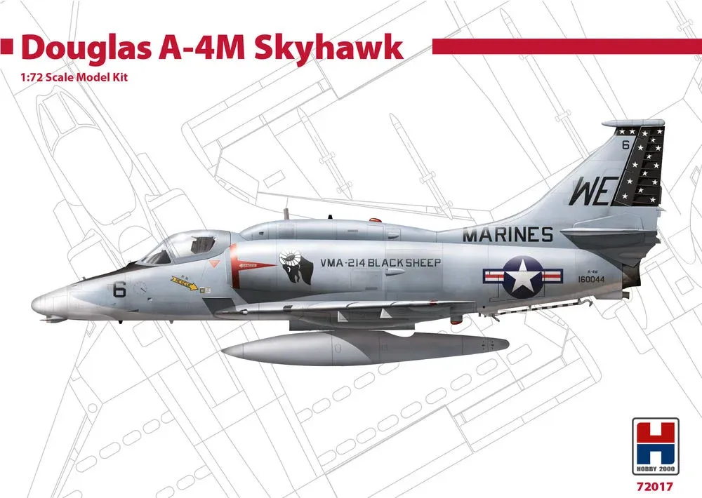 Krabice stavebnice Hobby 2000 1/72 Douglas A-4M Skyhawk Black Sheep v měřítku 1/72