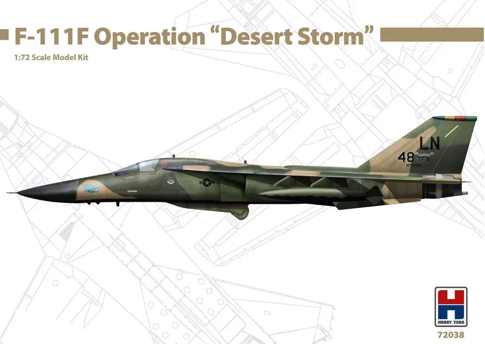 Krabice stavebnice Hobby 2000 72038 F-111F Operation Desert Storm v měřítku 1/72