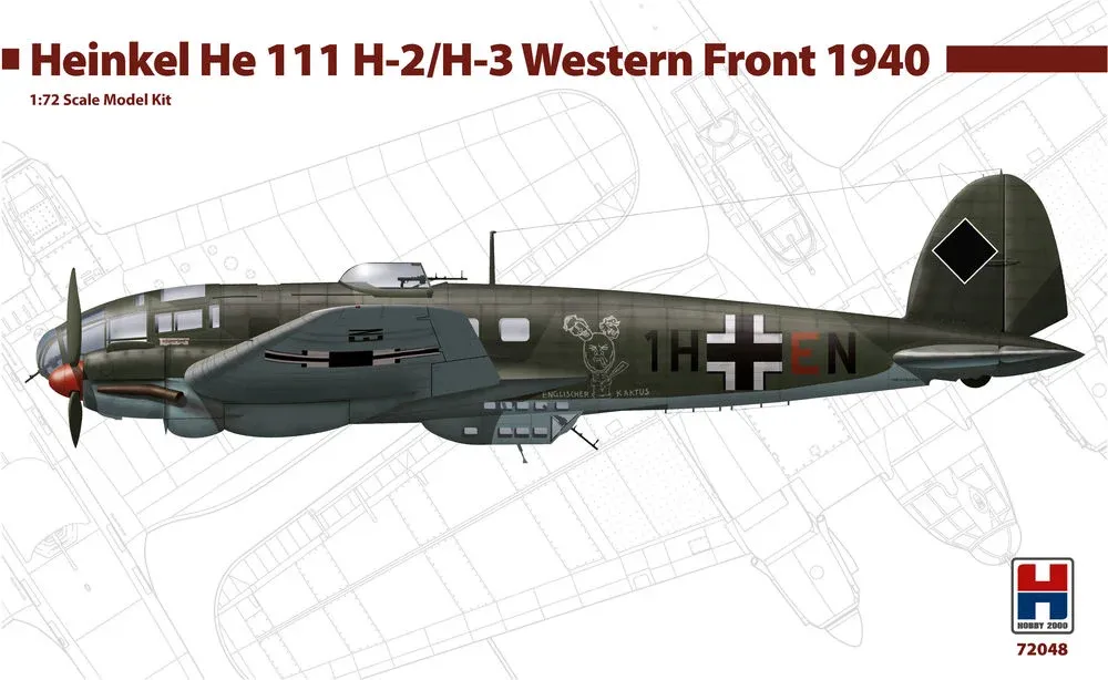 Krabice stavebnice Hobby 2000 1/72 Heinkel He 111 H-2/H-3 Západní fronta 1940