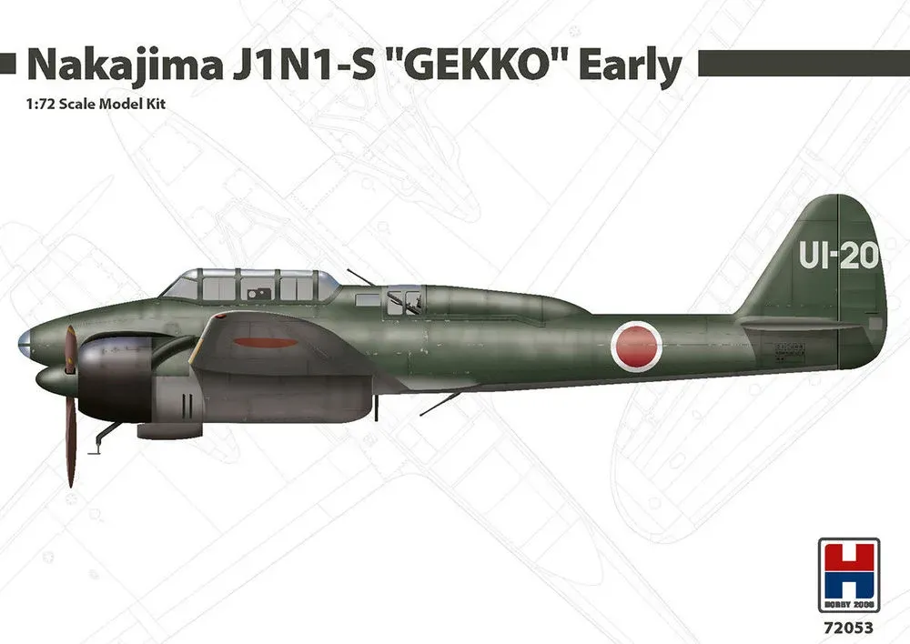 Krabice stavebnice Hobby 2000 1/72 Nakajima J1N1-S Gekko Early, japonský noční stíhač