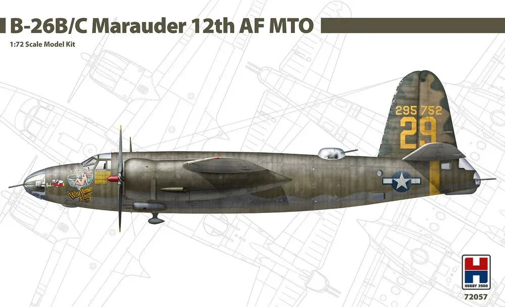 Krabice stavebnice Hobby 2000 H2K72057 B-26B/C Marauder v měřítku 1/72