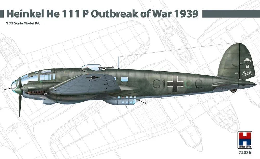 Krabice stavebnice Hobby 2000 H2K72076 Heinkel He 111 P v měřítku 1/72