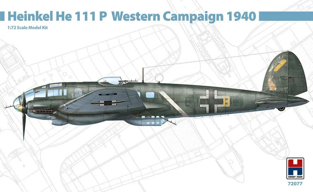 Krabice stavebnice Hobby 2000 H2K72077 Heinkel He 111 P v měřítku 1/72