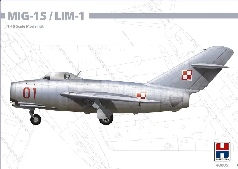 Krabice stavebnice Hobby 2000 H2K48005 MiG-15 / Lim-1 v měřítku 1/48