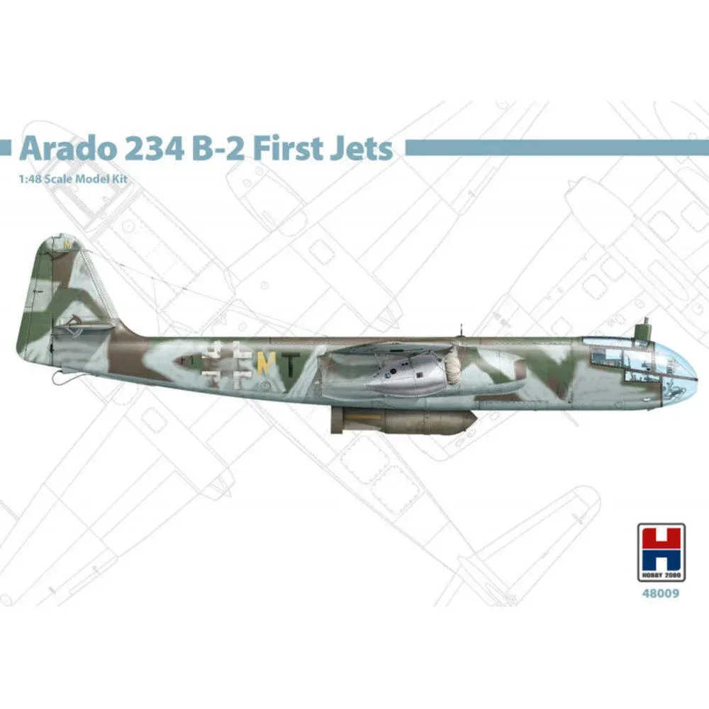 Krabice stavebnice Hobby 2000 H2K48009 Arado Ar 234 B-2 v měřítku 1/48