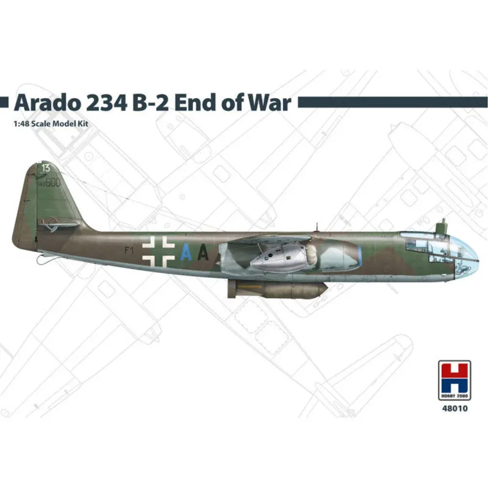 Krabice stavebnice Hobby 2000 Arado Ar 234 B-2 End of War v měřítku 1/48