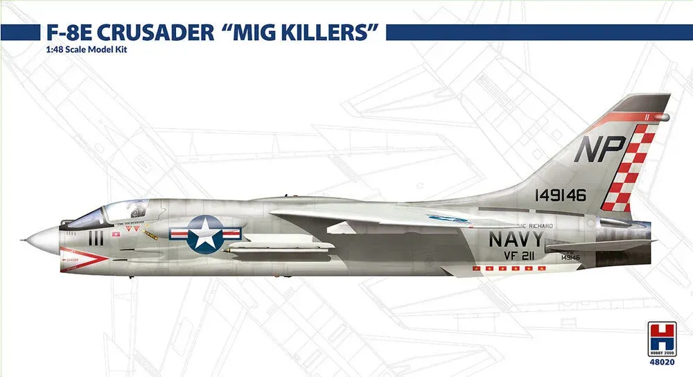 Krabice stavebnice Hobby 2000 H2K48020 F-8E Crusader MIG Killers v měřítku 1/48