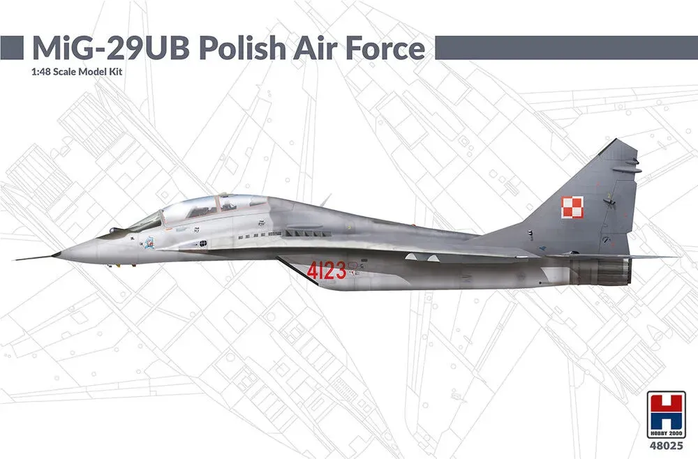 Krabice stavebnice Hobby 2000 H2K48025 MiG-29UB polské letectvo v měřítku 1/48