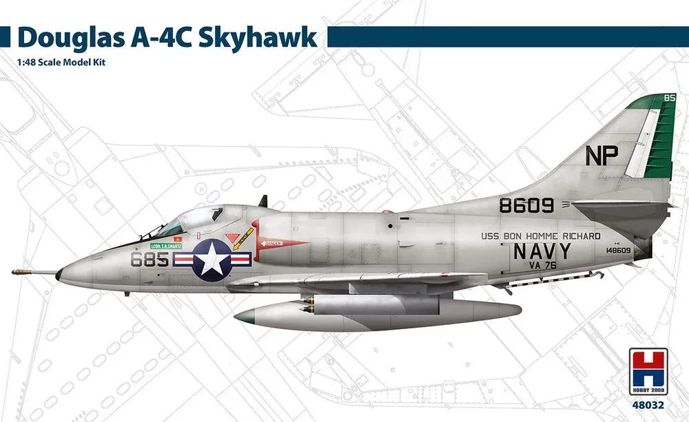 Krabice stavebnice Hobby 2000 H2K48032 Douglas A-4C Skyhawk v měřítku 1/48