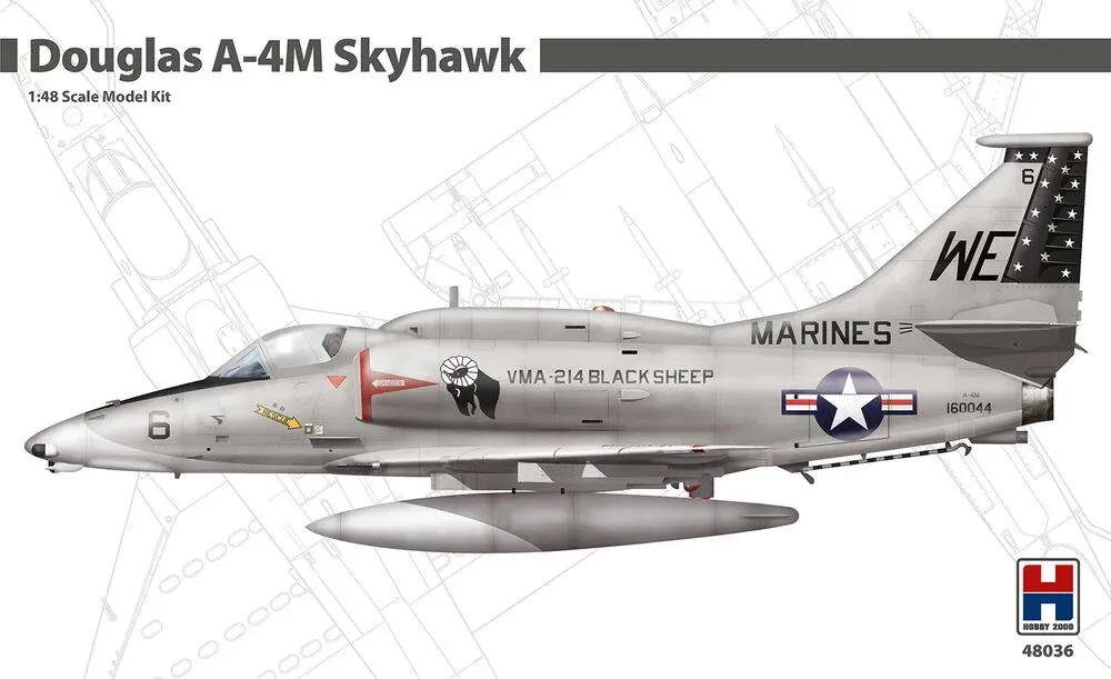 Krabice stavebnice Hobby 2000 H2K48036 Douglas A-4M Skyhawk v měřítku 1/48