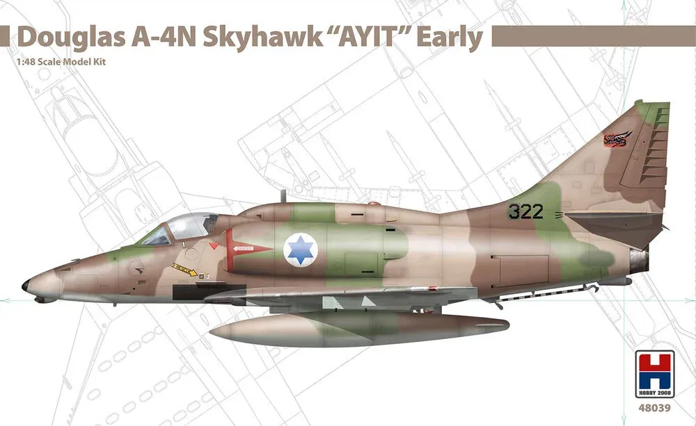 Krabice stavebnice Hobby 2000 H2K48039 Douglas A-4N Skyhawk Ayit Early v měřítku 1/48