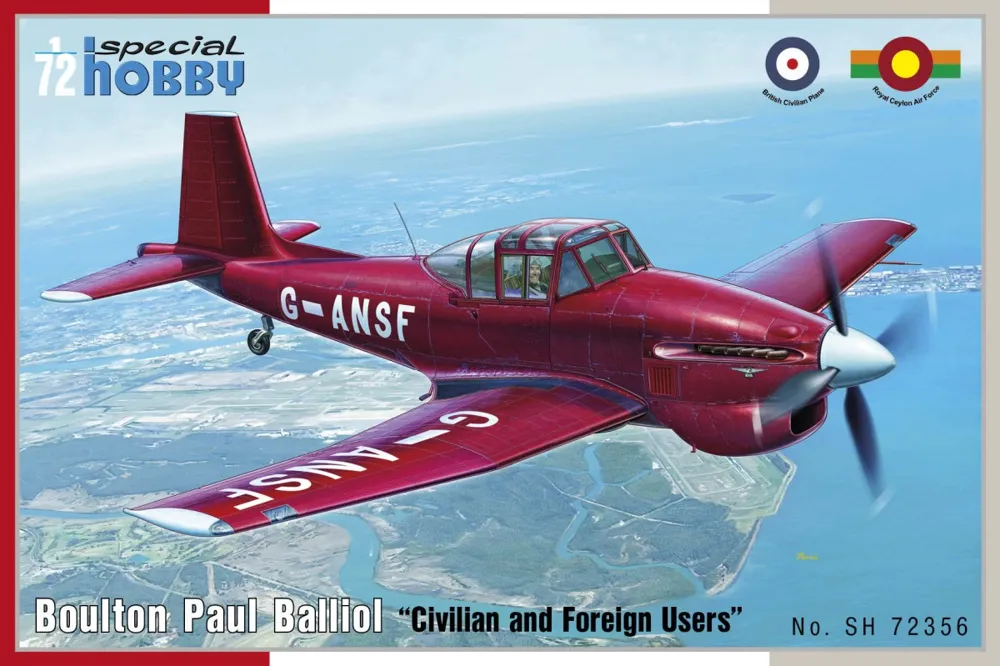Krabice stavebnice Special Hobby SH72356 Boulton Paul Balliol v měřítku 1/72