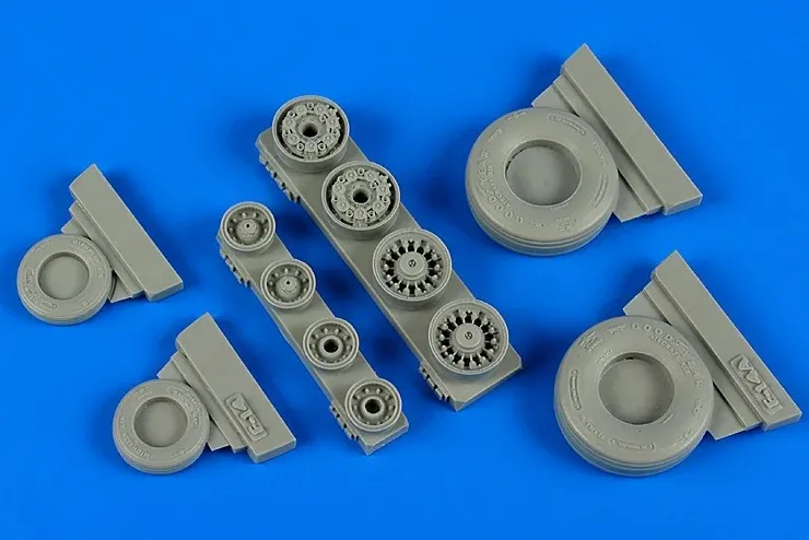 Resinová kola se zatížením Aires 148013 pro model F-14A Tomcat v měřítku 1/48