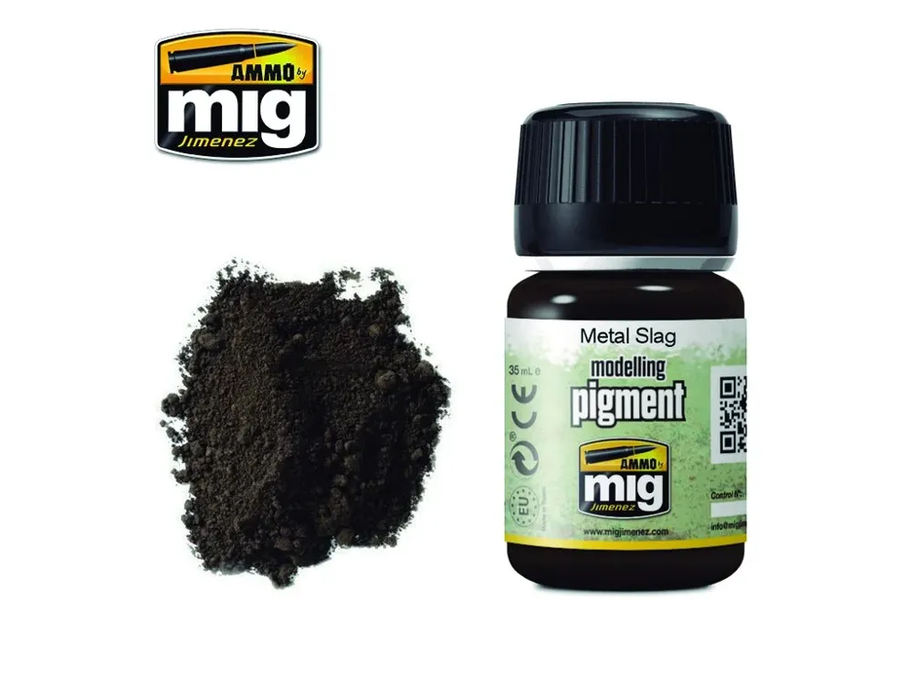 Kelímek pigmentu AMMO Mig A.MIG-3020 kovová struska (Metal Slag) 35 ml